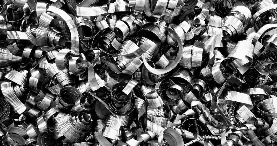 Metal shavings - the beautiful waste of cutting away